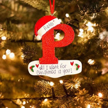 Load image into Gallery viewer, Personalized Christmas 24 Letter Ornaments