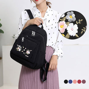 Schoolgirls' Embroidered Backpack