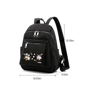 Schoolgirls' Embroidered Backpack