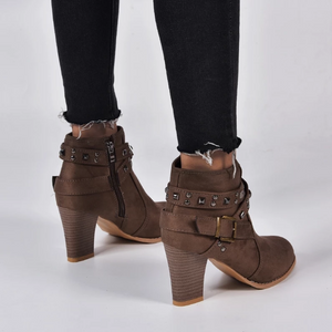 Women Round Toe Ankle Boots