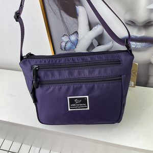 Fashion Solid Color Nylon Shoulder Bag