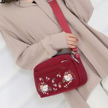 Load image into Gallery viewer, Embroidered Flower Crossbody Bag