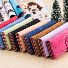 Load image into Gallery viewer, Nubuck Leather Long Wallet for Female