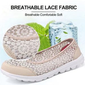 Women's Lace Screen Breathable Net Flat Shoes