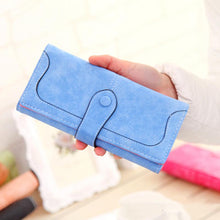 Load image into Gallery viewer, Nubuck Leather Long Wallet for Female