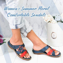 Load image into Gallery viewer, Women&#39;s Summer Floral Comfortable Sandals