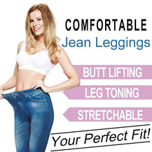 Load image into Gallery viewer, Sexy Imitation Jean Skinny Jeggings Skinny Pants