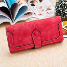 Load image into Gallery viewer, Nubuck Leather Long Wallet for Female