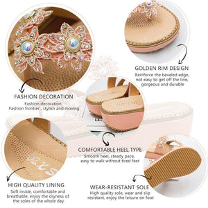 Women's Bohemian Sparkle Bling Flip Flops