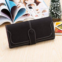 Load image into Gallery viewer, Nubuck Leather Long Wallet for Female