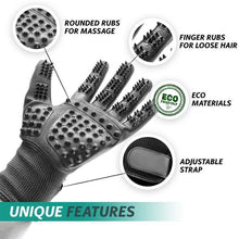 Load image into Gallery viewer, Pet Grooming Gloves For Cats, Dogs &amp; Horses - ( 1 pair )