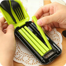 Load image into Gallery viewer, Portable Cutlery Set (Chopsticks Fork Spoon)