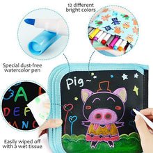 Load image into Gallery viewer, Portable Erasable Doodle Pad Drawing Pad (12 Pens Included)