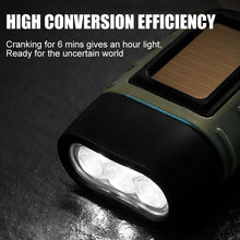 Load image into Gallery viewer, Hand Crank Solar Powered Flashlight