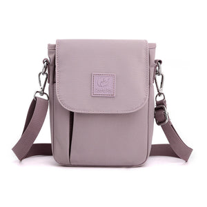 Solid Nylon Shoulder Bag