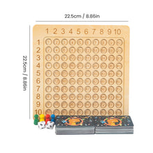 Load image into Gallery viewer, Wooden Montessori Multiplication Board Game