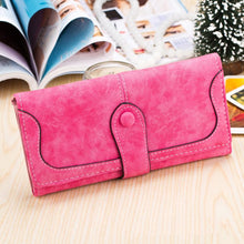 Load image into Gallery viewer, Nubuck Leather Long Wallet for Female