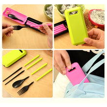 Load image into Gallery viewer, Portable Cutlery Set (Chopsticks Fork Spoon)