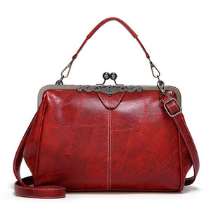 Large Capacity Retro Oil Wax Shoulder Bag