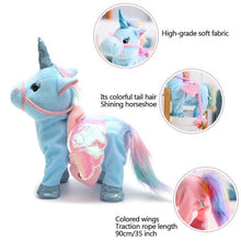 Load image into Gallery viewer, WALKING &amp; SINGING UNICORN PLUSH TOY