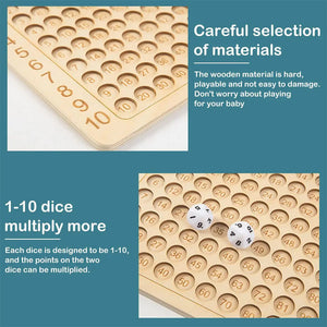 Wooden Montessori Multiplication Board Game