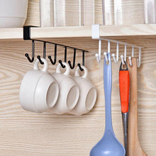 Load image into Gallery viewer, 6 Hooks Under-Cabinet Hanger Rack