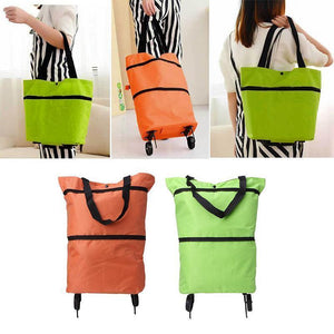 Shopping bag folding green bag