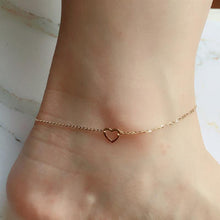 Load image into Gallery viewer, Heart Outline Ankle Bracelet