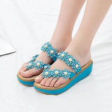 Load image into Gallery viewer, Women&#39;s Bohemian Sparkle Bling Flip Flops