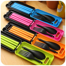 Load image into Gallery viewer, Portable Cutlery Set (Chopsticks Fork Spoon)