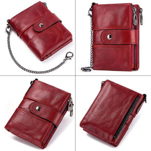 Anti-magnetic Tassel Leather Card Case Coin Purse