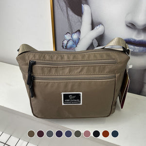 Fashion Solid Color Nylon Shoulder Bag