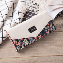 Load image into Gallery viewer, Floral Rhombus Ladies Long Wallet