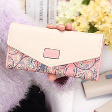 Load image into Gallery viewer, Floral Rhombus Ladies Long Wallet