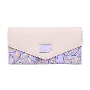 Floral Rhombus Ladies Long Wallet