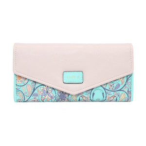 Floral Rhombus Ladies Long Wallet