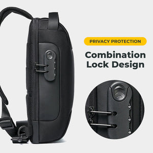 Anti Theft Waterproof Crossbody Bag, Sling Bag with USB Charging Port