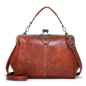 Large Capacity Retro Oil Wax Shoulder Bag