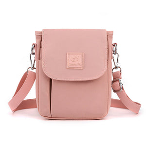 Solid Nylon Shoulder Bag